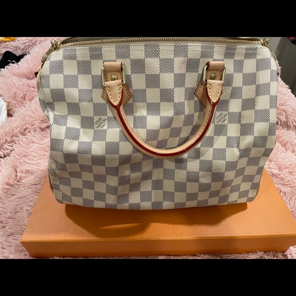 AUTHENTIC LOUIS VUITTON SPEEDY 30 DAMIER AZUR